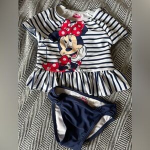 Disney Junior Minnie Mouse Toddler Swimsuit – Size 2T (2-Piece Set)